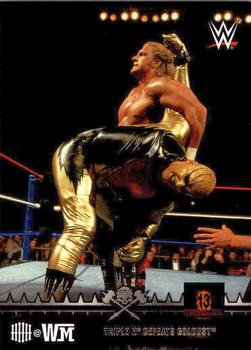 2015 Topps WWE Road to Wrestlemania - HHH@WM #1 Defeats Goldust Front