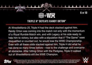 2015 Topps WWE Road to Wrestlemania - HHH@WM #6 Defeats Randy Orton Back