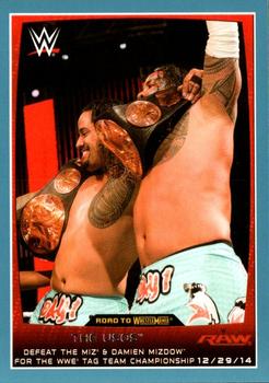 2015 Topps WWE Road to Wrestlemania - Blue #74 The Usos Front