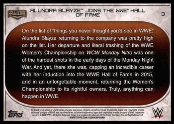 2016 Topps WWE Road to Wrestlemania #3 Alundra Blayze Back