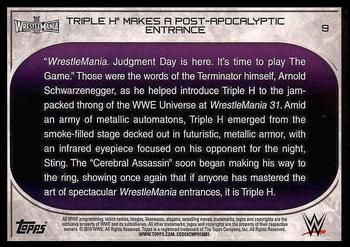 2016 Topps WWE Road to Wrestlemania #9 Triple H Back