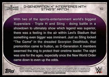 2016 Topps WWE Road to Wrestlemania #10 D-Generation X Back