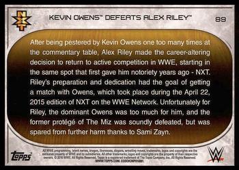 2016 Topps WWE Road to Wrestlemania #89 Kevin Owens Back