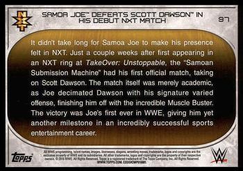 2016 Topps WWE Road to Wrestlemania #97 Samoa Joe Back