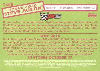 2015 Topps WWE Heritage - 2K16 #1 Stone Cold Steve Austin Back