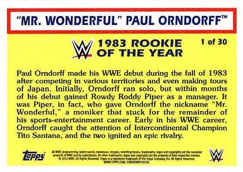 2015 Topps WWE Road to Wrestlemania Hall of Fame #15 Mr Wonderful Paul Orndorff