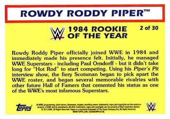 2015 Topps WWE Heritage - Rookie of the Year #2 Rowdy Roddy Piper Back