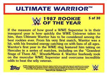 2015 Topps WWE Heritage - Rookie of the Year #5 Ultimate Warrior Back