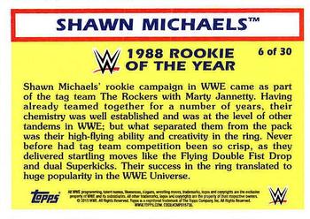 2015 Topps WWE Heritage - Rookie of the Year #6 Shawn Michaels Back