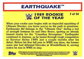 2015 Topps WWE Heritage - Rookie of the Year #7 Earthquake Back