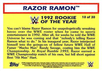 2015 Topps WWE Heritage - Rookie of the Year #10 Razor Ramon Back