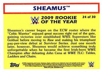 2015 Topps WWE Heritage - Rookie of the Year #24 Sheamus Back