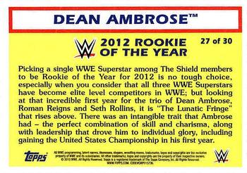 2015 Topps WWE Heritage - Rookie of the Year #27 Dean Ambrose Back