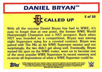 2015 Topps WWE Heritage - NXT Called Up #5 Daniel Bryan Back