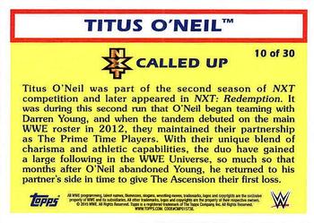 2015 Topps WWE Heritage - NXT Called Up #10 Titus O’Neil Back