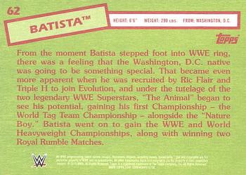 2015 Topps WWE Heritage - Black Border #62 Batista Back