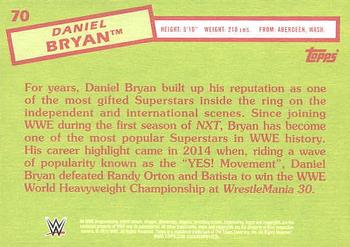 2015 Topps WWE Heritage - Black Border #70 Daniel Bryan Back