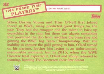 2015 Topps WWE Heritage - Black Border #83 The Prime Time Players Back