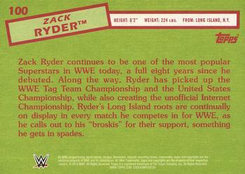2015 Topps WWE Heritage - Black Border #100 Zack Ryder Back