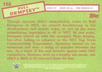 2015 Topps WWE Heritage - Black Border #103 Bull Dempsey Back