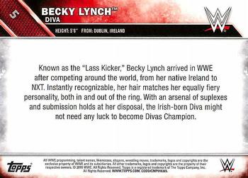 2016 Topps WWE #5 Becky Lynch Back