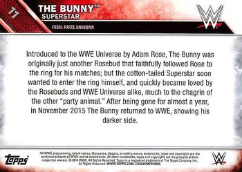 2016 Topps WWE #11 The Bunny Back