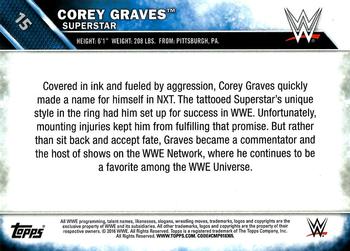 2016 Topps WWE #15 Corey Graves Back