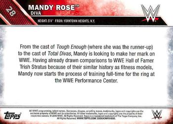 2016 Topps WWE #28 Mandy Rose Back