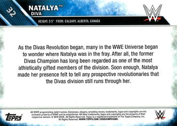 2016 Topps WWE #32 Natalya Back