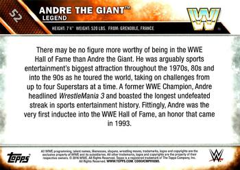 2016 Topps WWE #52 Andre The Giant Back