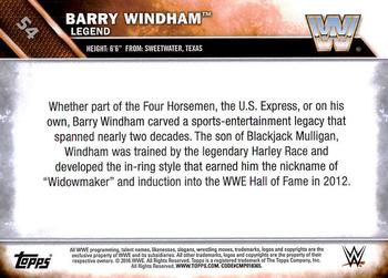 2016 Topps WWE #54 Barry Windham Back