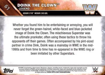 2016 Topps WWE #61 Doink The Clown Back