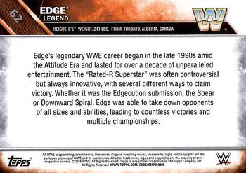 2016 Topps WWE #62 Edge Back