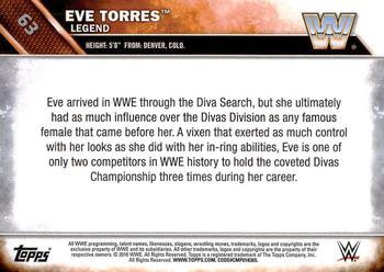 2016 Topps WWE #63 Eve Torres Back