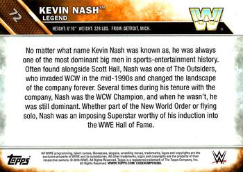 2016 Topps WWE #72 Kevin Nash Back