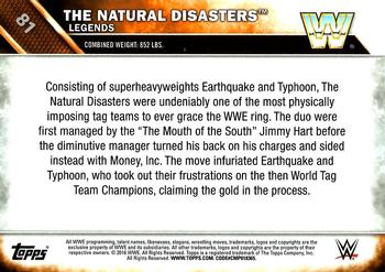 2016 Topps WWE #81 The Natural Disasters Back