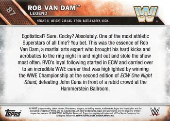 2016 Topps WWE #87 Rob Van Dam Back