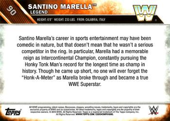 2016 Topps WWE #90 Santino Marella Back