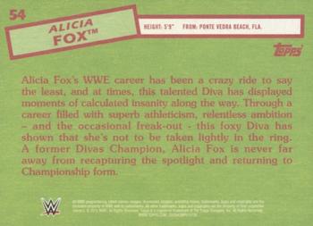 2015 Topps WWE Heritage - Silver #54 Alicia Fox Back