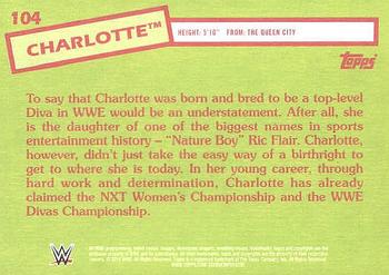 2015 Topps WWE Heritage - Silver #104 Charlotte Back