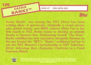 2015 Topps WWE Heritage - Silver #109 Sasha Banks Back
