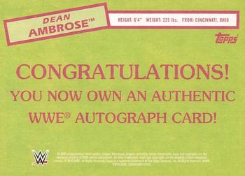 2015 Topps WWE Heritage - Autographs #NNO Dean Ambrose Back