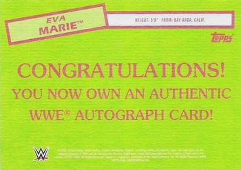 2015 Topps WWE Heritage - Autographs #NNO Eva Marie Back