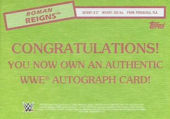 2015 Topps WWE Heritage - Autographs #NNO Roman Reigns Back