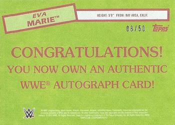 2015 Topps WWE Heritage - Autographs Black #NNO Eva Marie Back