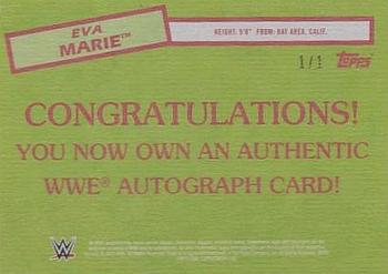 2015 Topps WWE Heritage - Autographs Red #NNO Eva Marie Back