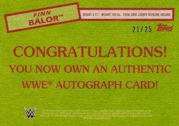 2015 Topps WWE Heritage - Autographs Silver #NNO Finn Balor Back