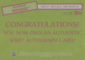 2015 Topps WWE Heritage - Autographs Silver #NNO Roman Reigns Back
