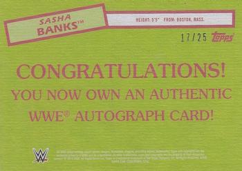 2015 Topps WWE Heritage - Autographs Silver #NNO Sasha Banks Back