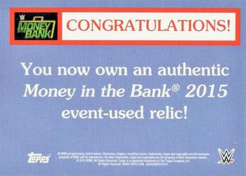 2015 Topps WWE Heritage - Money in the Bank Mat Relics #NNO R-Truth Back